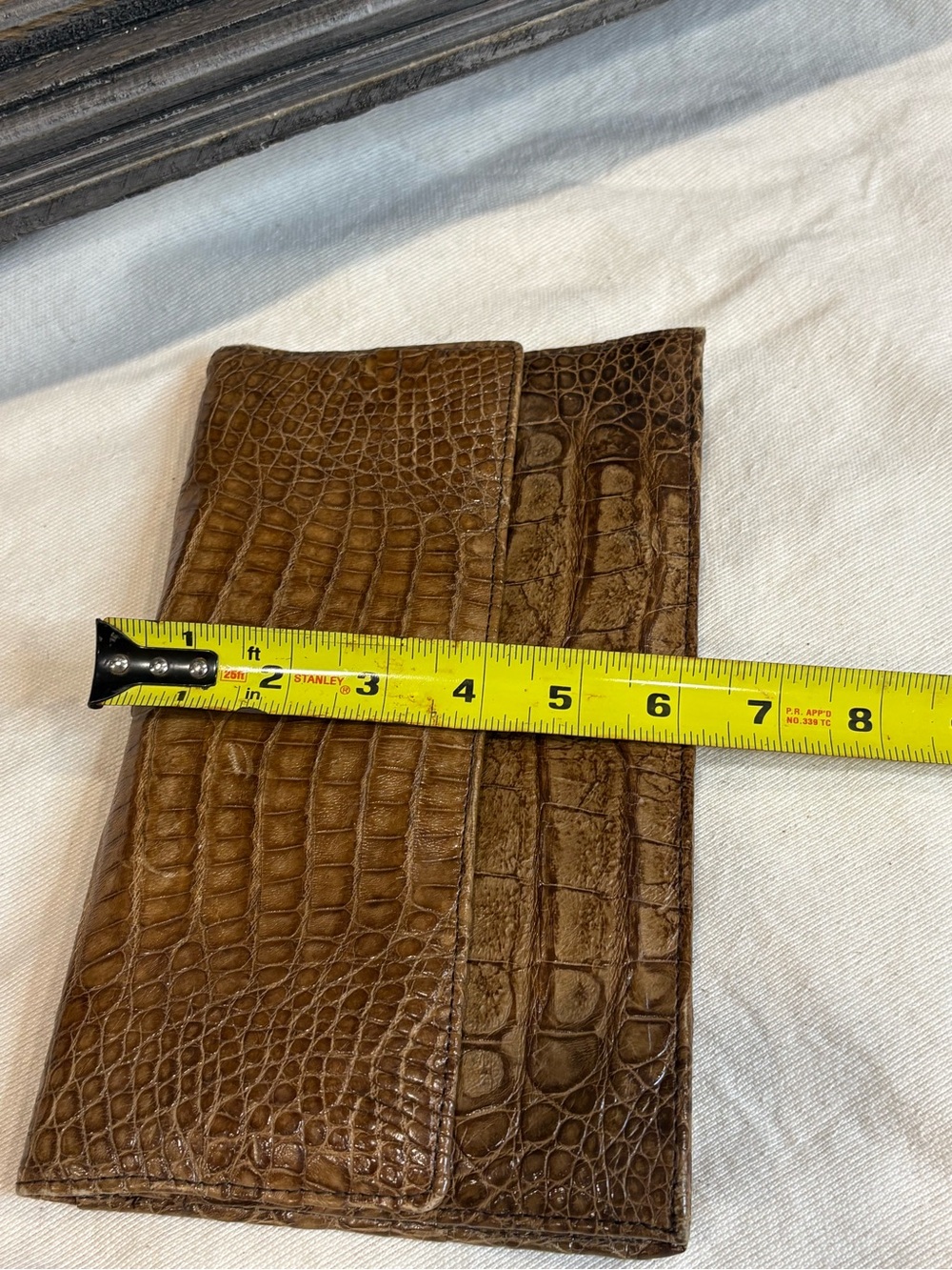 Crocodile  Leather Vintage Wallet - Picture 8 of 9